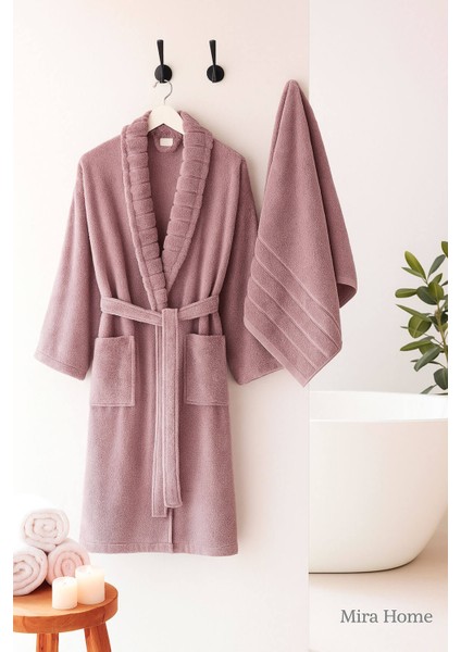 4 Parça Soft Elegance Banyo Aile Bornoz Seti %100 Pamuklu indirimleri