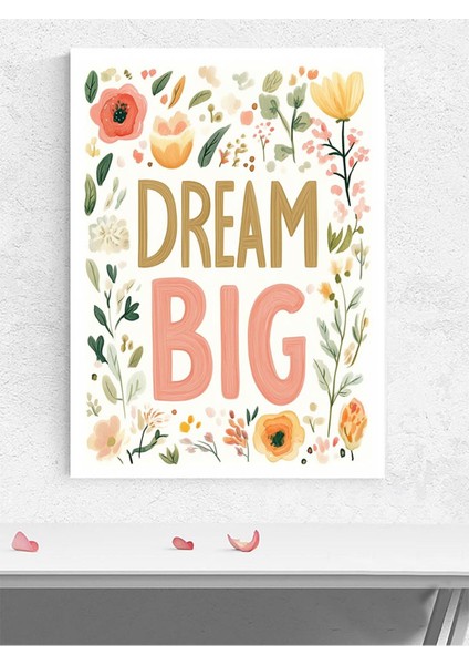 Hayallerin Çiçekleri Kız Bebek Odası Poster, Afiş, Kreş Çocuk Odası Dekorasyon, Yenidoğan Hediye