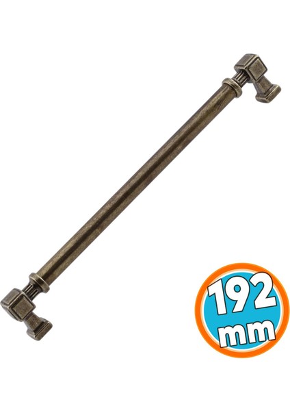 Mobilya Mutfak Çekmece Dolap Kulpu Kulbu Kulpları Antik Sarı Eskitme Metal 192 mm 19.2 cm