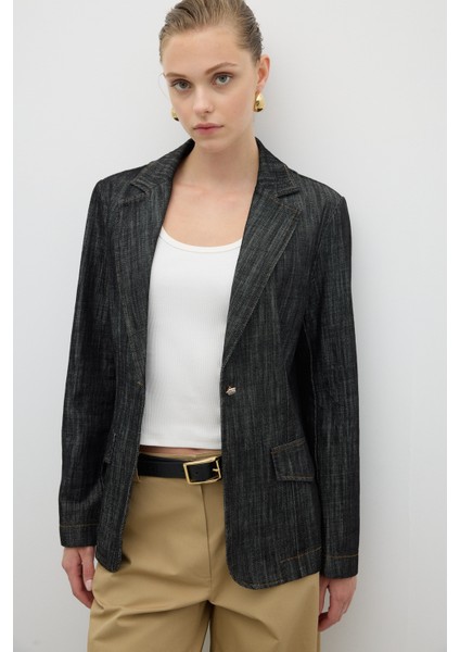 Tek Düğmeli Ceket Siyah K2652006_001