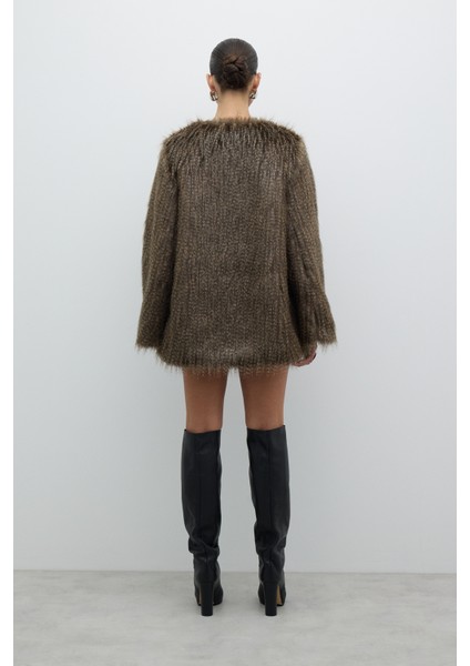 Bisiklet Yaka Suni Kürk Kap Standart Renk K2616302_089 fiyatları