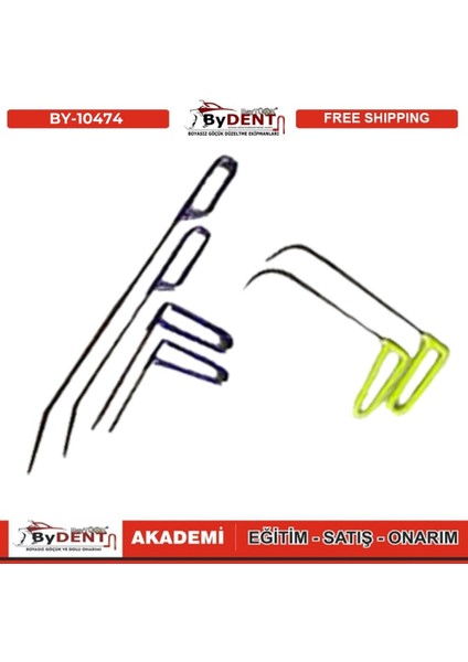 Pdr Boyasız Göçük Düzeltme 7 Parça Sustalı Çubuk Seti