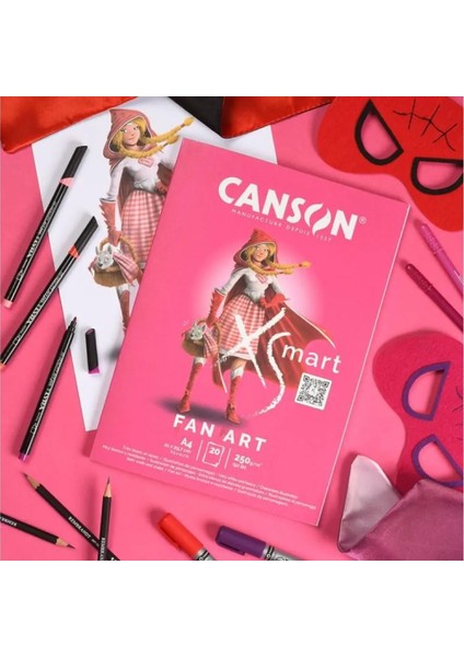 Xsmart Fan Art A4 20 Yaprak 250 gr Çizim Defteri (C32250P001) (Fla1)