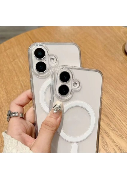 Iphone 16 Uyumlu Sararmaz Sert Şeffaf Magsafe Özellikli Kılıf indirimleri