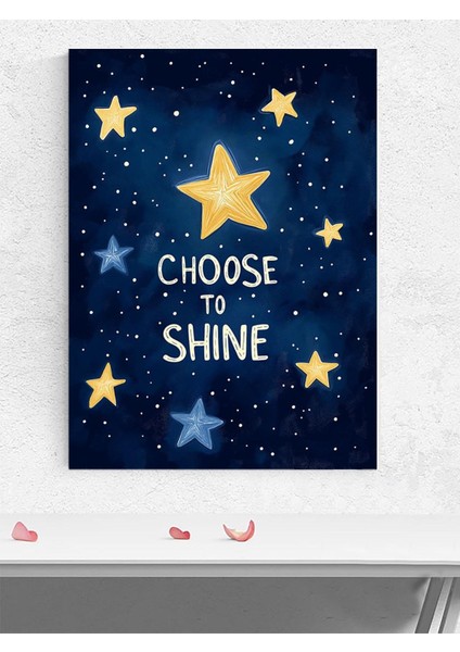 Parlayan Yıldızlar Erkek Bebek Odası Poster, Afiş, Kreş Çocuk Odası Dekorasyon, Yenidoğan Hediye