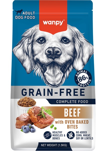 Tahılsız Sığır Etli Yetişkin Köpek Maması 1,5 kg