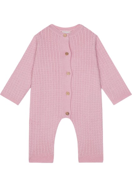 Pembe Balıksırtı Triko Tulum