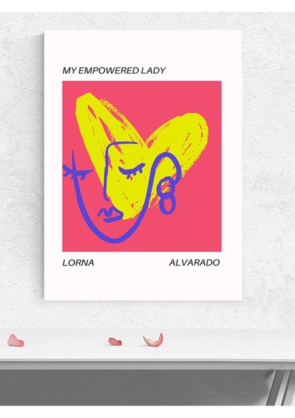 Lady's Heart, Kadının Kalbi Soyut Sanat Sanatsal Poster - Afiş - Dekorasyon