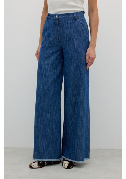 Geniş Paça Denim Pantolon Indigo Y2552006_043 modelleri