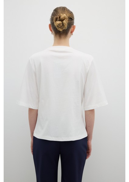 Baskılı Kısa Kol T-Shirt Ekru K2623840_049 fiyatları