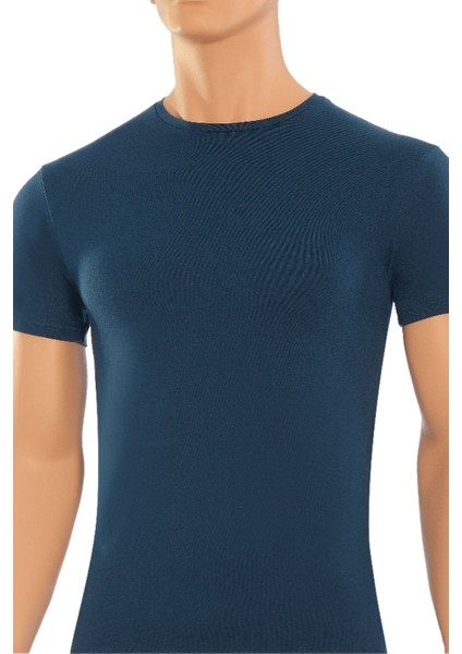 Erkek T-Shirt O Yaka Modal (%47 Modal - %47 Pamuk - %6 Elastan)