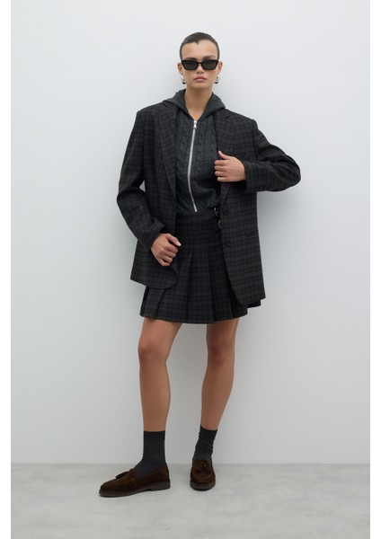 Çift Düğmeli Blazer Ceket Antrasit K2616011_046 fiyatları