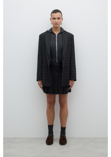 Çift Düğmeli Blazer Ceket Antrasit K2616011_046 fırsatları