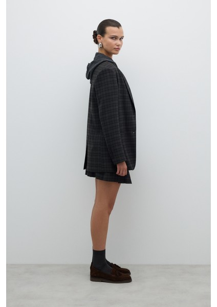 Çift Düğmeli Blazer Ceket Antrasit K2616011_046 indirimleri