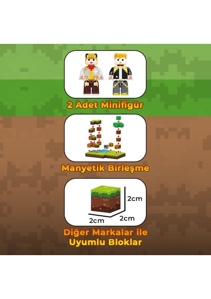 Pixelworld Macera Manyetik Mıknatıslı Küpler Yapı Bloğu Seti – 90 Parça fiyatları