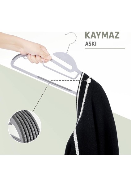 10’lu Plastik Askı Seti – 360° Döner Kanca, Kaymaz Tpr Yüzey, S-Kesitli Dayanıklı Tasarım – Pantolon, Gömlek, Ceket ve Aksesuarlar Için Pratik Dolap Düzenleyici modelleri