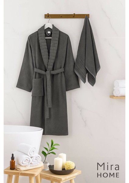 4 Parça Soft Elegance Banyo Aile Bornoz Seti %100 Pamuklu fırsatları