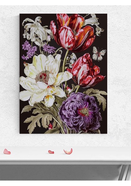 Midnight Bloom, Gece Çiçeklenmesi, Natürmort Poster - Afiş - Dekoratif Duvar Poster