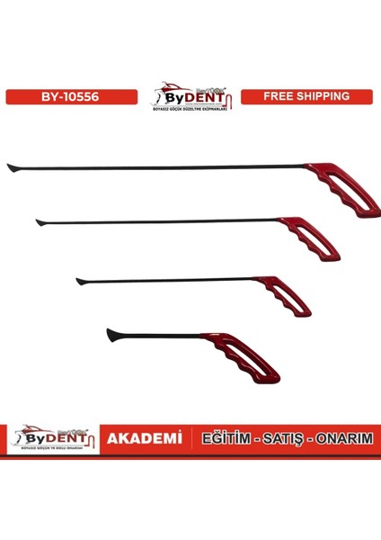 Pdr Boyasız Göçük Düzeltme 4 Parça Balina Kuyruğu Çubuk Seti