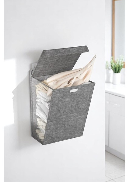 Katlanabilir Asılabilir Taşıma Saplı Kirli Çamaşır Sepeti Pratik Yer Tasarruflu Tasarım