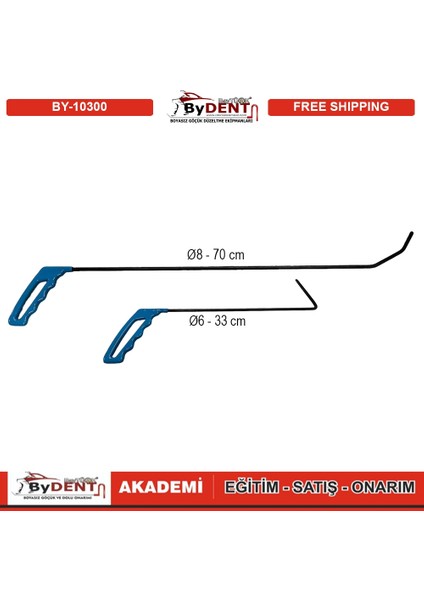 Pdr Boyasız Göçük Düzeltme Çubuğu Özel Tasarım 2’li Set