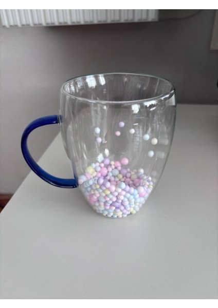 Renkli Toplu Çift Çidarlı Kulpları Renkli Uzun Oval Bardak fiyatları