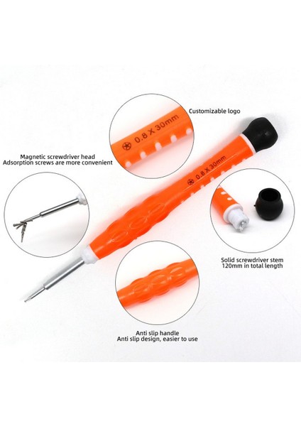 iPhone Manyetik Tornavida Seti 0.6y Uç 0.8mm T2 1.5+ 1.5- 2.5+ | 91021 fırsatları