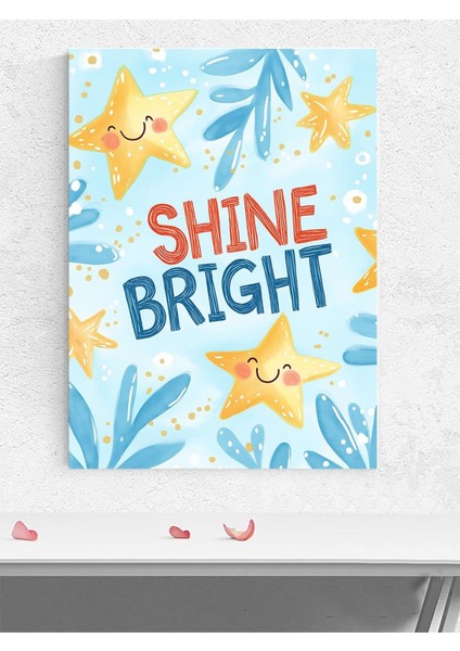 Işıltı Sanat Erkek Bebek Odası Poster, Afiş, Kreş Çocuk Odası Dekorasyon, Yenidoğan Hediye