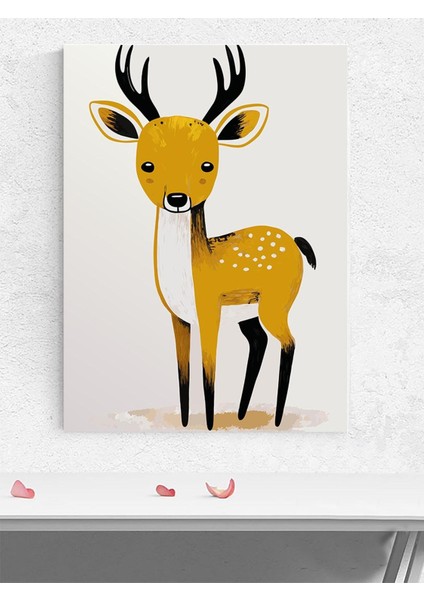 Güneşli Geyik Bebek Odası Poster, Afiş, Kreş Çocuk Odası Dekorasyon, Yenidoğan Hediye