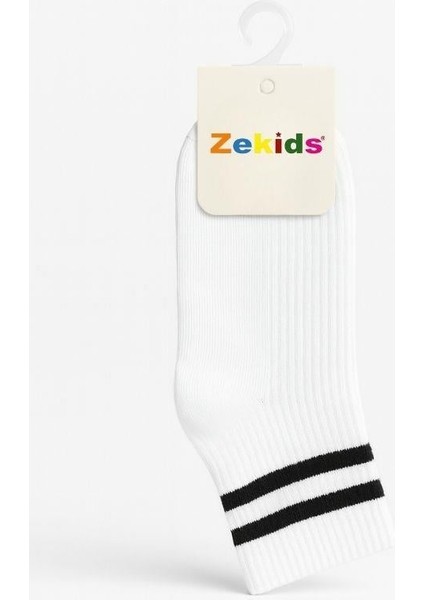 Çocuk Çizgili Pamuklu Soket Çorap