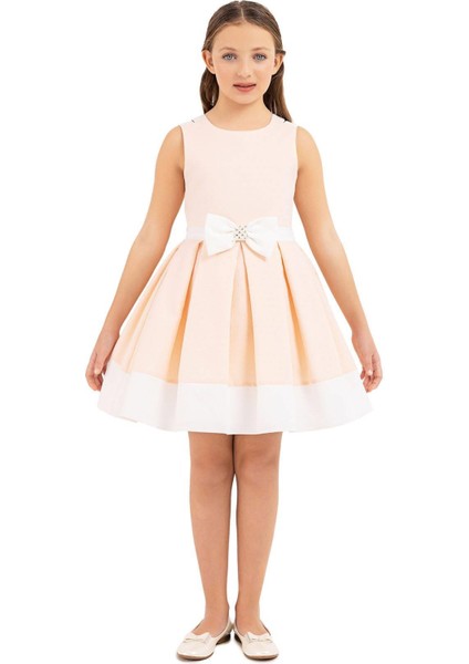 Kız Çocuk Askılı Elbise 8-12 Yaş Somon