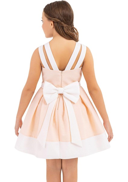 Kız Çocuk Askılı Elbise 8-12 Yaş Somon modelleri