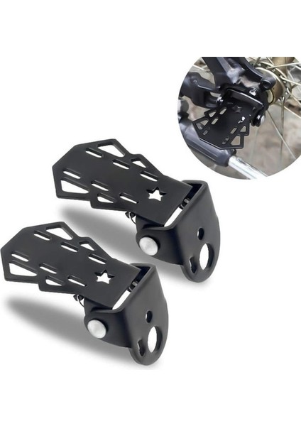 Evrensel Bisiklet Için 2 Adet Arka Pedal Ayaklık Çelik Aks Kaymaz (Siyah) (Yurt Dışından) fiyatları