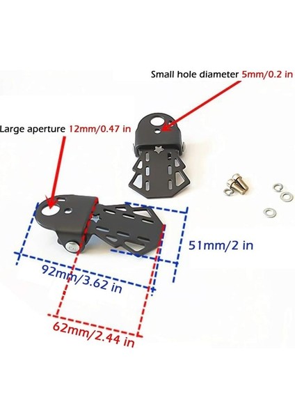 Evrensel Bisiklet Için 2 Adet Arka Pedal Ayaklık Çelik Aks Kaymaz (Siyah) (Yurt Dışından) modelleri