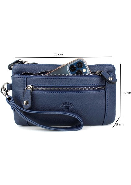 Erkek Lacivert Çok Bölmeli Bileklik Kemerli El Bantlı Portföy Çanta El Çantası modelleri