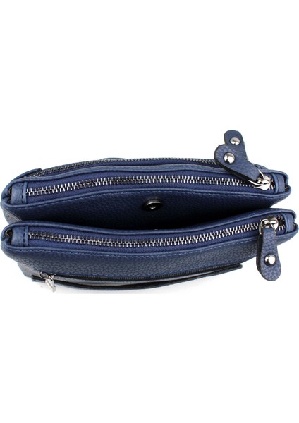 Erkek Lacivert Çok Bölmeli Bileklik Kemerli El Bantlı Portföy Çanta El Çantası indirimleri