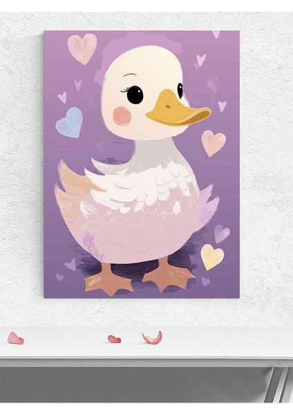 Sevgi Ördeği Kız Bebek Odası Poster, Afiş, Kreş Çocuk Odası Dekorasyon, Yenidoğan Hediye