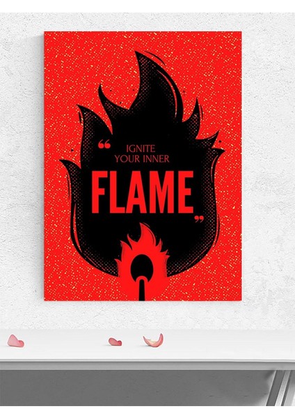 Inner Flame, Iç Ateş Motivasyon Poster - Afiş - Ofis, Çalışma Odası Dekorasyon