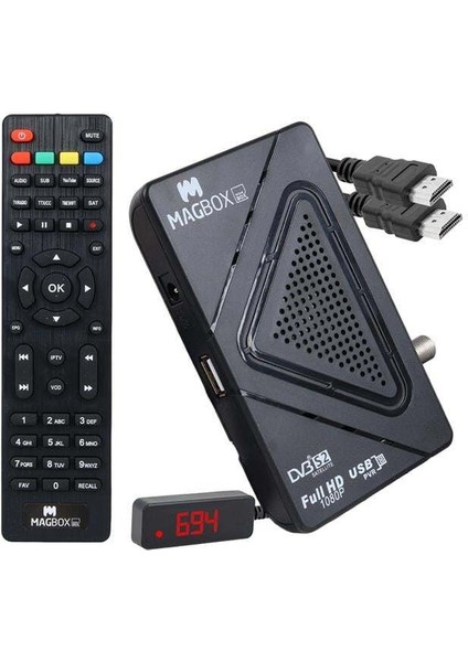 Magbox Homebox Full Hd Uydu Alıcısı 4000 Kanal Tkgs / Youtube / USB Destekli (Uzatma Display Gözlü)