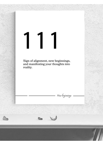 New Begins, 111 Yeni Başlangıçlar Manifest, Olumlama, Mantra, Spiritüel, Meditasyon Poster, Afiş