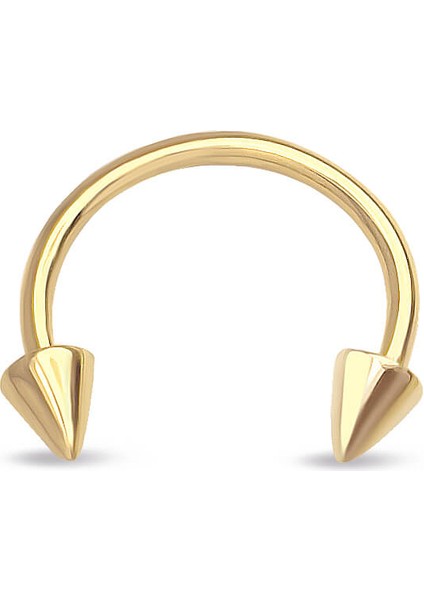Yarım Halka Kıkırdak Altın Piercing Küpe