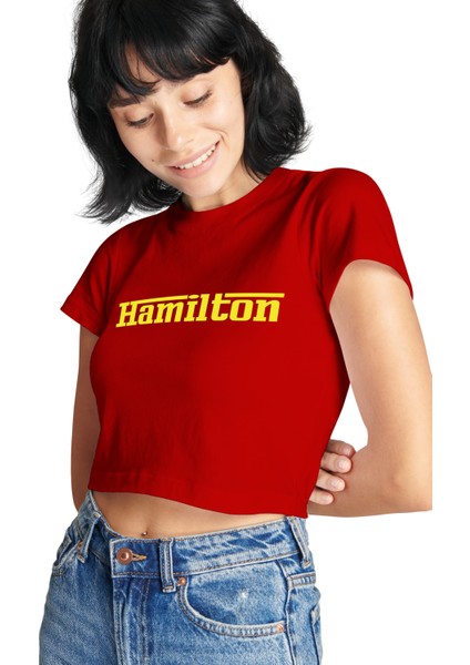 Hamilton / Ferrari Crop Tişört - Kırmızı fiyatları