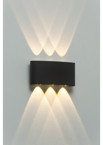 3lü Işık Süzmeli G.ışığı Ledli Dekoratif Modern Duvar Apliği-Bahçe,balkon,teras,oda