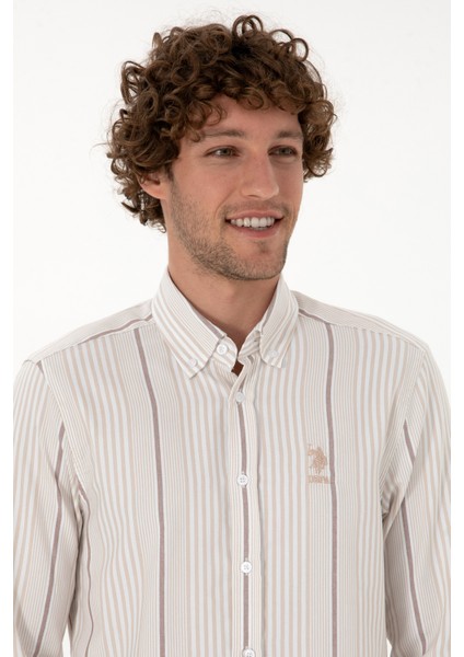 Erkek Koyu Bej Gömlek Desenli 50316573-VR088 fiyatları