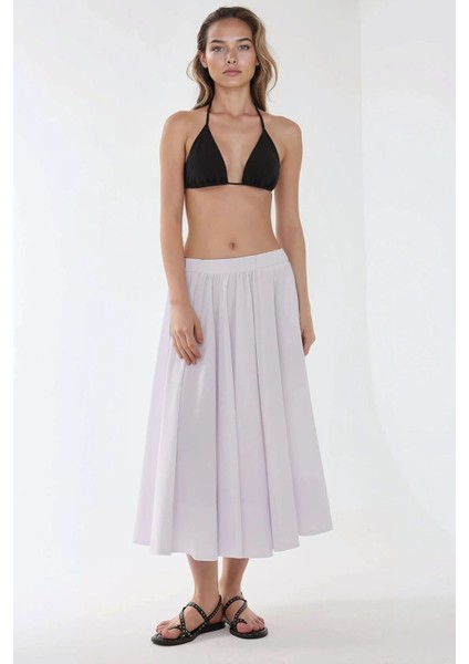 Kadın A-Form Fit Maxi Etek White indirimleri