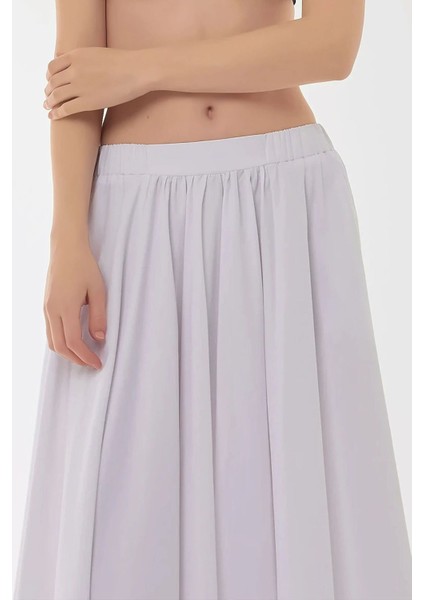 Kadın A-Form Fit Maxi Etek White