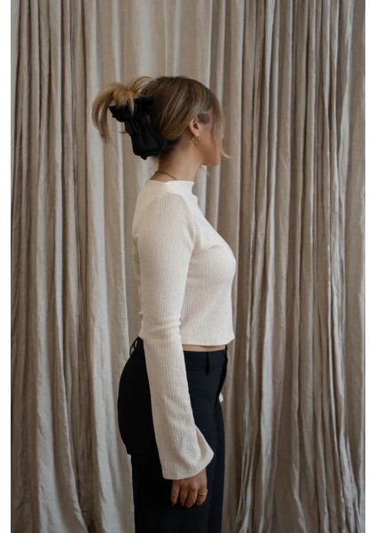 Kadın Jolie Yüksek Yaka Üst Natural fırsatları