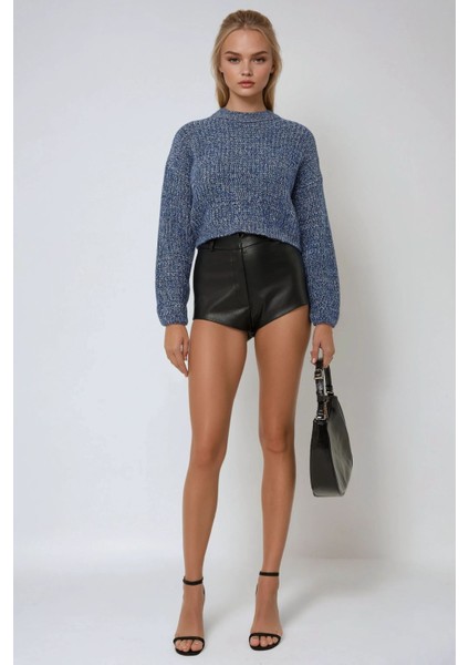 Kadın Suni Deri Hot Şort Siyah fiyatları