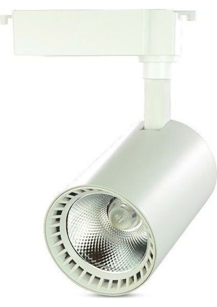 30 W Babil Cob LED Ray Spot - Gün Işığı (3000K) - Beyaz Kasa - Monofaze - CT-5333BG