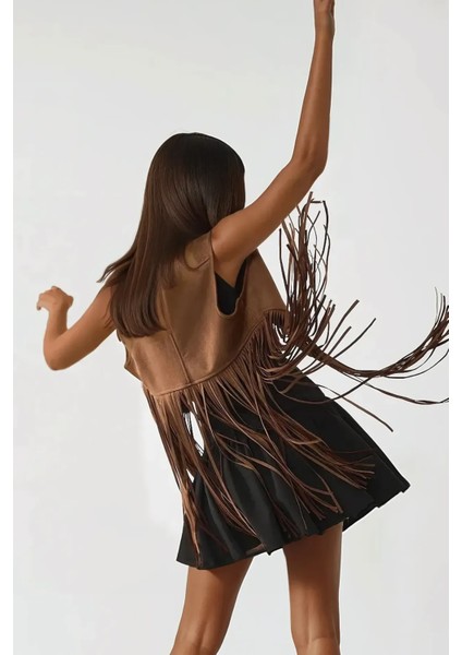 Kadın Fiyonk Detaylı Fitted Mini Dress Black